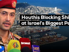 The Houthis stated that any shipping company sending vessels to Haifa, even indirectly could face action ! Houthis Blocking Ships at Israel’s Biggest Port