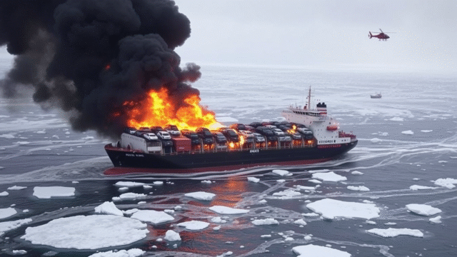 Massive Car Carrier Catches Fire Off Alaska – Crew Escapes in Emergency