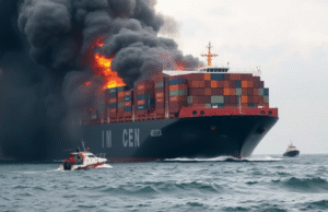 India Battles Major Container Ship Fire Carrying Hazardous Cargo – Ecological Disaster Feared India Battles Major Container Ship Fire Carrying Hazardous Cargo