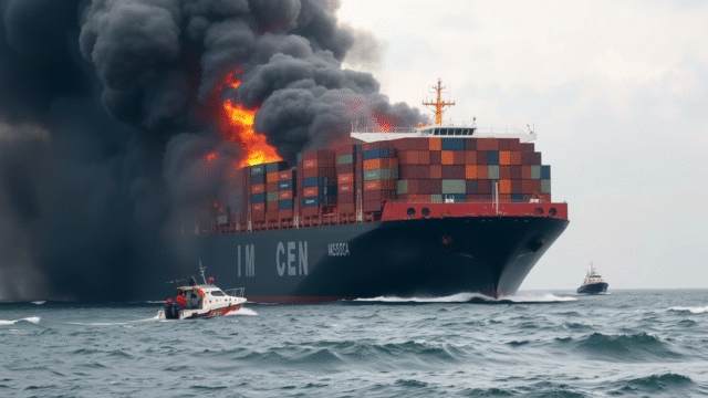 India Battles Major Container Ship Fire Carrying Hazardous Cargo